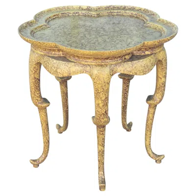 Pre-owned Henredon Chinoiserie Oil Spot Lacquer Sculptural Table In Brown