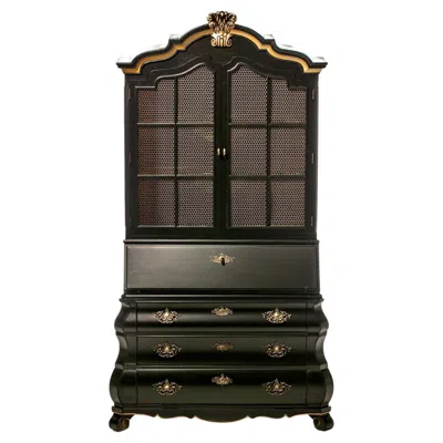 Pre-owned Henredon Dorothy Draper Lacquered Viennese Secretary Desk For , Circa 1963 In Brown