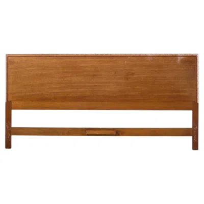 Pre-owned Henredon Frank Lloyd Wright For  Taliesin Mid Century Mahogany King Headboard In Brown