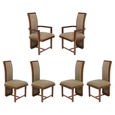 Pre-owned Henredon Frank Lloyd Wright Taliesin Dining Chairs For  Arts & Crafts Mission In Brown