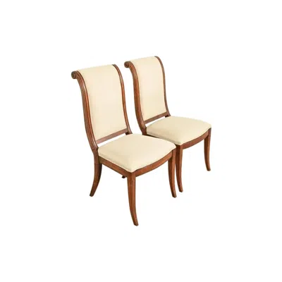 Pre-owned Henredon French Regency Louis Xvi Carved Oak Side Chairs Or Dining Chairs, Pair In Brown
