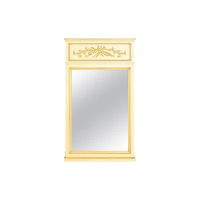 Pre-owned Henredon French Regency Louis Xvi Cream Lacquered Tall Wall Mirror, Circa 1960s In White