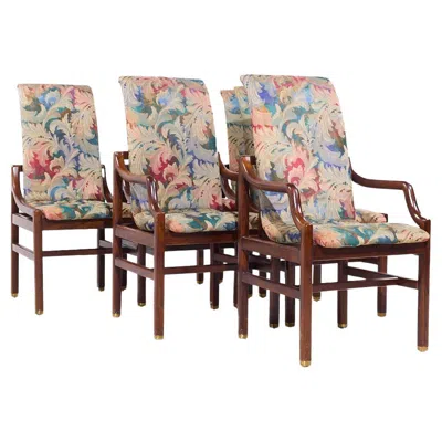 Pre-owned Henredon Heritage Walnut Dining Chairs - Set Of 6 In Brown