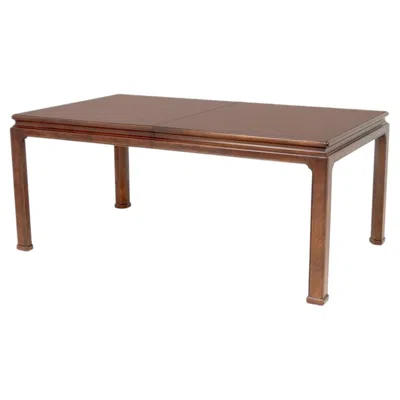 Pre-owned Henredon Mahogany And Elm Extending Dining Table In Brown