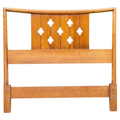 Pre-owned Henredon Mid-century Modern  Circa 60 Twin Headboard In Brown