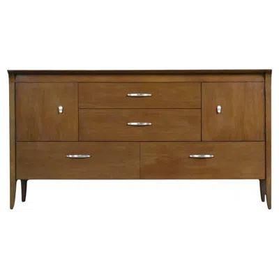 Pre-owned Henredon Mid-century Modern Walnut Buffet By John Van Koert, 1950s In Brown
