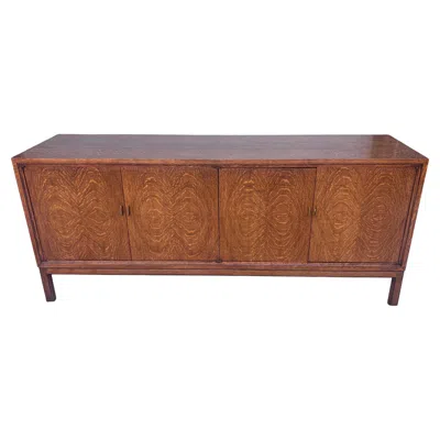 Pre-owned Henredon Oak Cabinet, Mid-century Design, Brass Knobs, 1963 In Brown