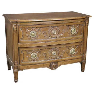 Pre-owned Henredon Petite Intentionally Distressed  Style 2 Drawer Commode Nightstand In Brown