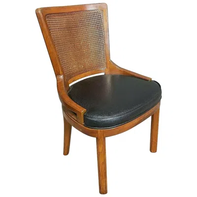 Pre-owned Henredon Vintage  Cane Back Dining Desk Chair 1970's Model 28-5001 In Brown