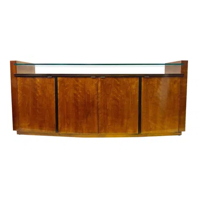Pre-owned Henredon Vintage Modern  Cherry Hardwood Credenza In Brown