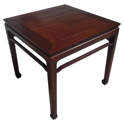 Pre-owned Henredon Walnut Ming Style Side Table In Brown