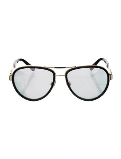 Pre-owned Henri Bendel Aviator Tinted Sunglasses In Black