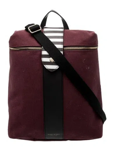 Pre-owned Henri Bendel Canvas Backpack In Burgundy