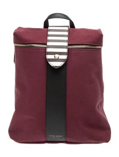 Pre-owned Henri Bendel Canvas Backpack In Red