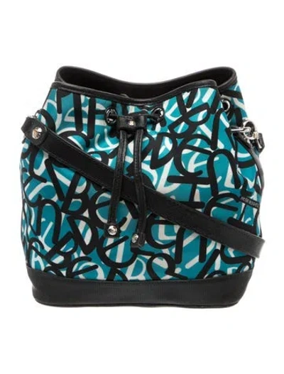 Pre-owned Henri Bendel Canvas Bucket Bag In Blue