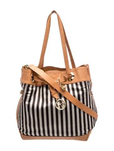 Pre-owned Henri Bendel Canvas Bucket Bag In Brown