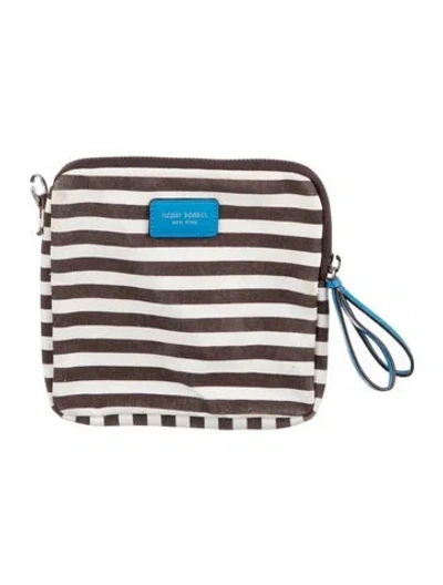 Pre-owned Henri Bendel Canvas Cosmetic Bag In Black