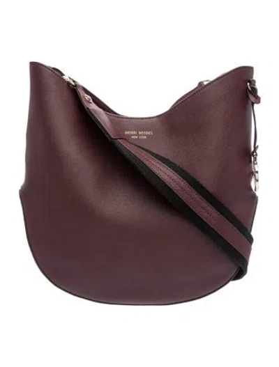 Pre-owned Henri Bendel Canvas Hobo In Burgundy