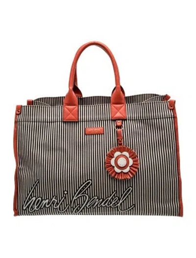 Pre-owned Henri Bendel Canvas Top Handle Bag In Multi