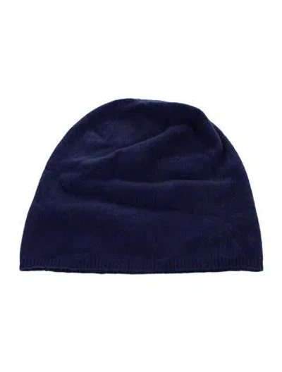 Pre-owned Henri Bendel Cashmere Beanie In Blue