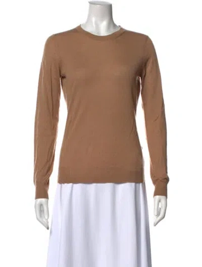 Pre-owned Henri Bendel Cashmere Crew Neck Sweater In Brown
