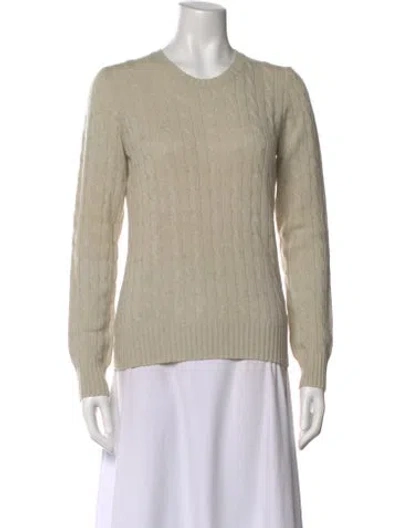 Pre-owned Henri Bendel Cashmere Crew Neck Sweater In Neutral