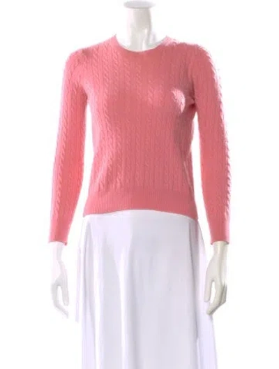Pre-owned Henri Bendel Cashmere Crew Neck Sweater In Pink