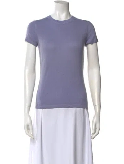 Pre-owned Henri Bendel Cashmere Crew Neck Sweater In Purple