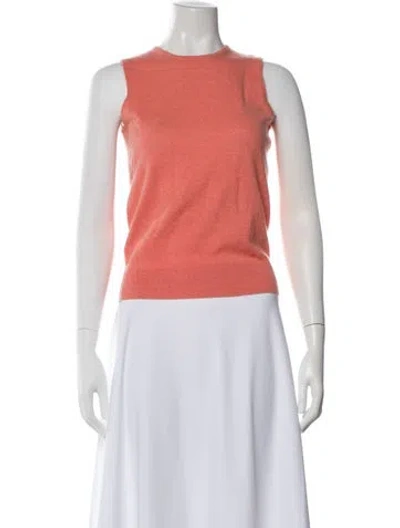Pre-owned Henri Bendel Cashmere Crew Neck Top In Orange