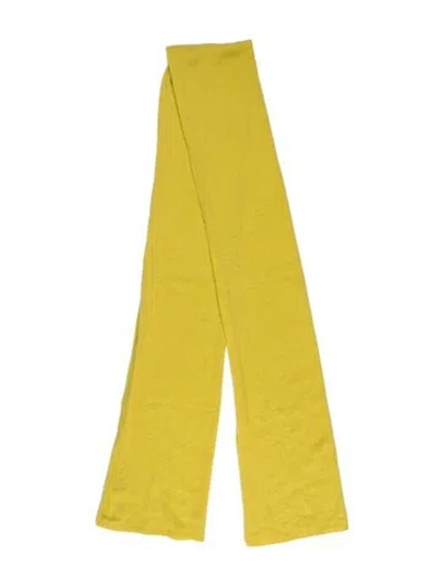 Pre-owned Henri Bendel Cashmere Scarf In Yellow