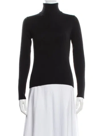 Pre-owned Henri Bendel Cashmere Turtleneck Sweater In Black