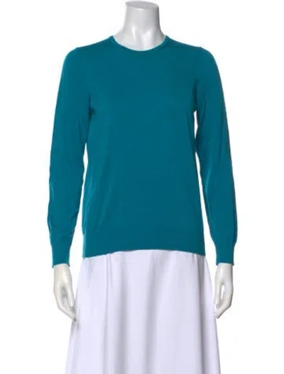 Pre-owned Henri Bendel Crew Neck Sweater In Blue
