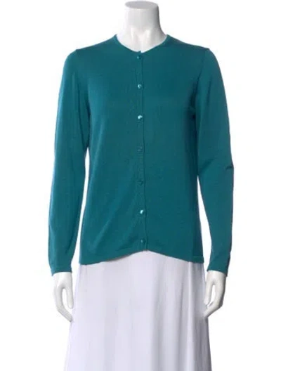 Pre-owned Henri Bendel Crew Neck Sweater In Blue