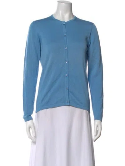 Pre-owned Henri Bendel Crew Neck Sweater In Blue