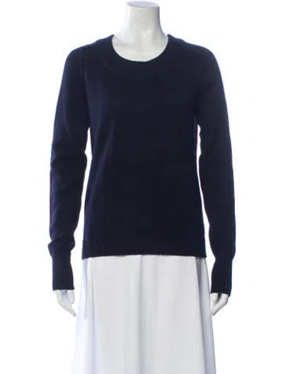 Pre-owned Henri Bendel Crew Neck Sweater In Blue