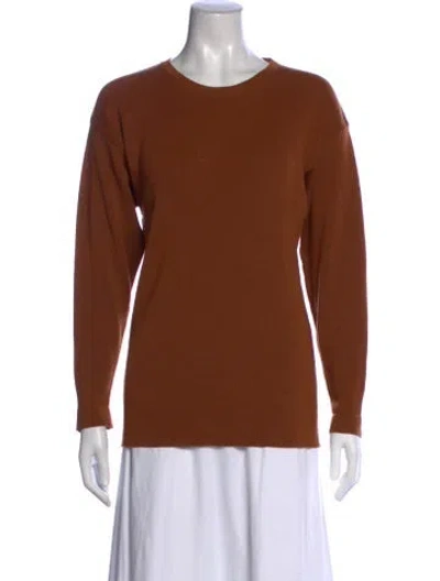 Pre-owned Henri Bendel Crew Neck Sweater In Brown