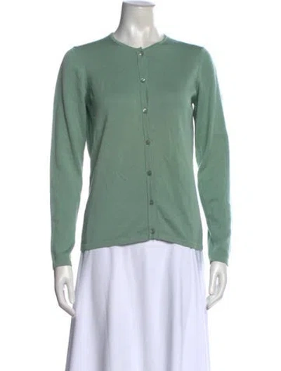 Pre-owned Henri Bendel Crew Neck Sweater In Green