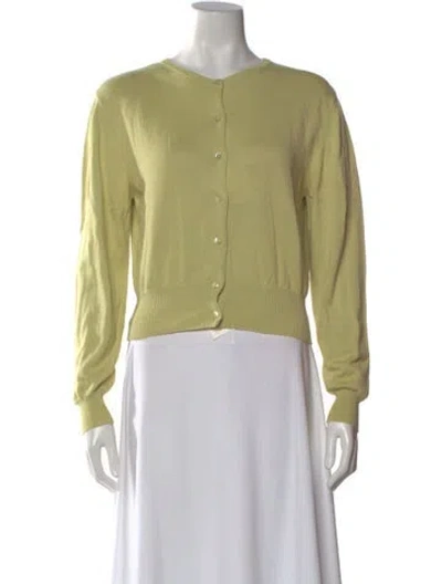 Pre-owned Henri Bendel Crew Neck Sweater In Green