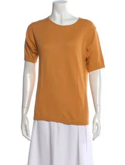 Pre-owned Henri Bendel Crew Neck Sweater In Orange