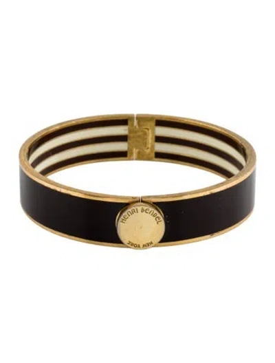 Pre-owned Henri Bendel Enamel Bangle Bracelet, 7.5" In Multi