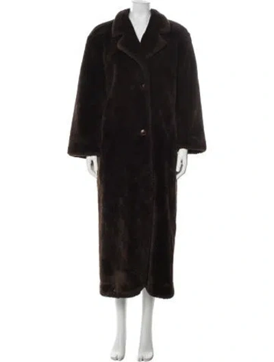 Pre-owned Henri Bendel Faux Fur Coat In Brown