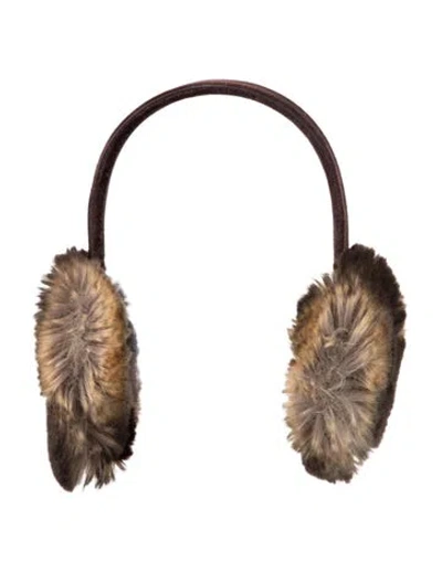 Pre-owned Henri Bendel Fur Earmuffs In Black