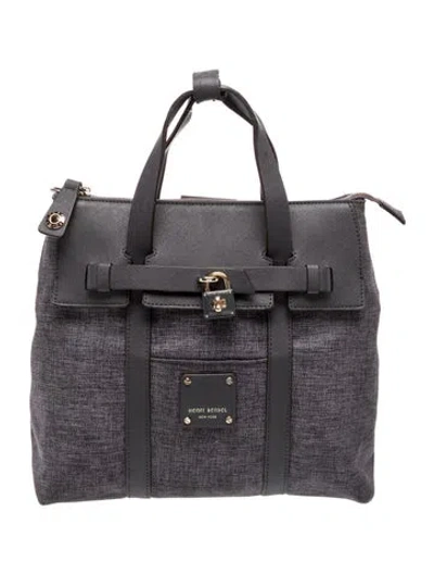 Pre-owned Henri Bendel Leather Backpack In Gray