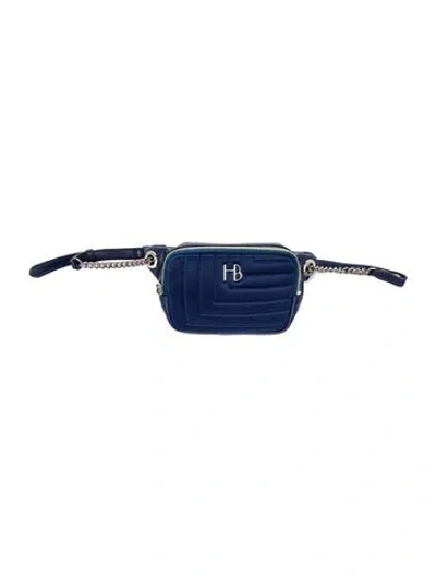 Pre-owned Henri Bendel Leather Belt Bag In Blue