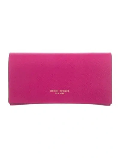 Pre-owned Henri Bendel Leather Bifold Wallet In Pink