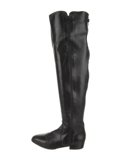 Pre-owned Henri Bendel Leather Boots In Black