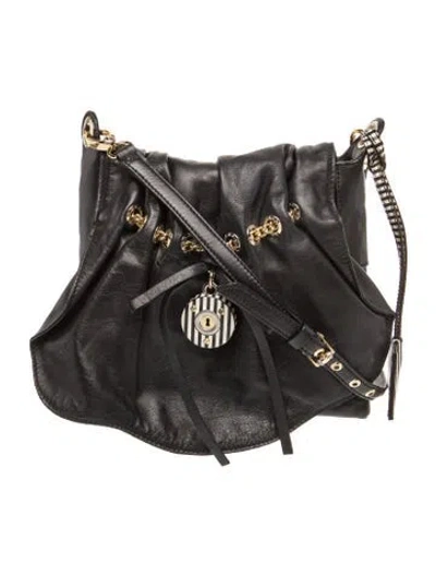 Pre-owned Henri Bendel Leather Bucket Bag In Black