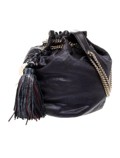 Pre-owned Henri Bendel Leather Bucket Bag In Blue