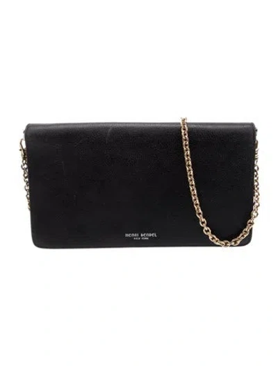 Pre-owned Henri Bendel Leather Clutch In Black