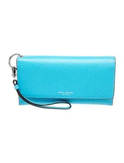 Pre-owned Henri Bendel Leather Clutch In Blue